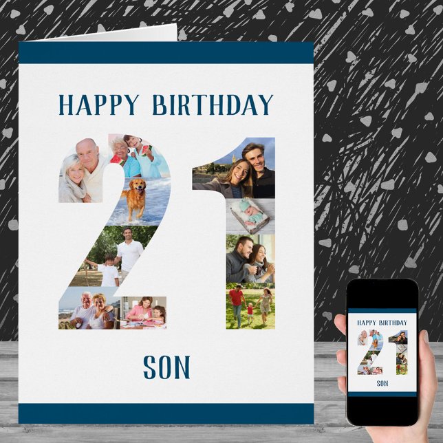 21st Birthday Son Number 21 Photo Collage Big (Creator Uploaded)