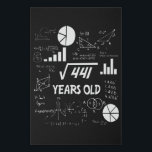 21st Birthday Square Root Math 21 Years Old Bday Faux Canvas Print<br><div class="desc">Birthday Design For anyone who's horoscope say difficult & Stubborn But totally worth.Wear it with pride at work,  school gym perfect to pair with shorts,  leggings or jeans for a casual yet trendy Look</div>