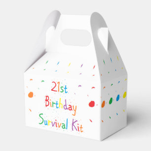 "21st Birthday" Survival Kit Favor Box