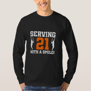 21st Birthday Tennis 21 Years Old Tennis Player Bi T-Shirt