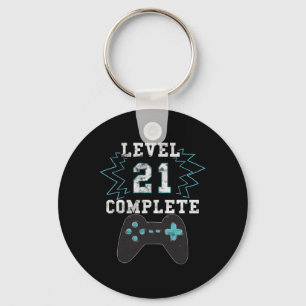 21st Birthday Video Game Humour Tee Funny Gamer Gi Keychain