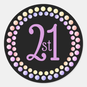 21st classic round sticker