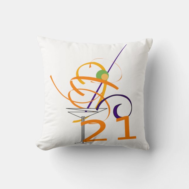 21st Cocktail Gift  Cushion (Front)