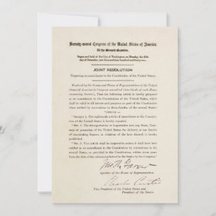 21st Constitutional Amendment Ending Prohibition