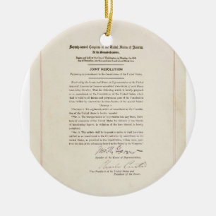 21st Constitutional Amendment Ending Prohibition Ceramic Ornament
