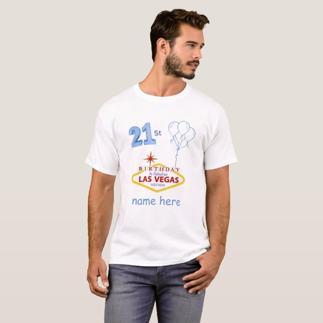 21St Las Vegas Birthday T-Shirt (Front Full)