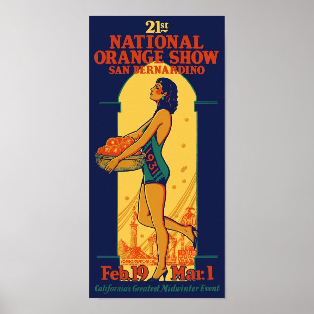 21st National Orange Show Vintage Poster 1931 (Front)