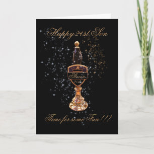 21st SON BIRTHDAY GREETING CARD
