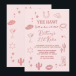 21st Southwestern Ranch Birthday Party Invite<br><div class="desc">Cowgirl Boot Floral Western Invitation.
Rustic 21st,  30th,  or 40th Western Cowgirl Birthday.</div>