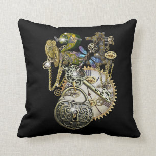 21st Steampunk Birthday Throw Pillow