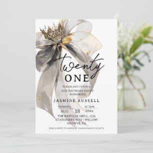 21st Twenty-one Birthday Party Women Invitation