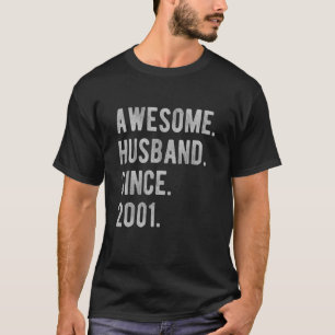 21st Wedding Aniversary For Him Awesome Husband S T-Shirt