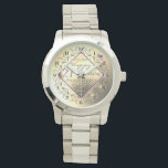 21st Wedding Anniversary Brass Watch<br><div class="desc">Looking for the right,  21st anniversary gift honouring your love?! I've designed these two tone watches with "bold elegance " in mind and the traditional brass and iolite imagery together with your text make for a regal and fitting design for your special day!</div>