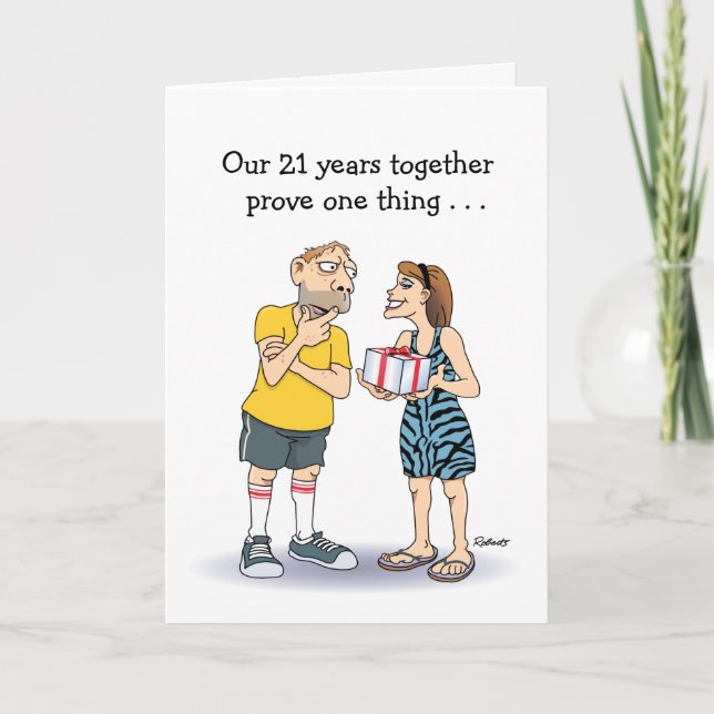 21st Wedding Anniversary Card: Love Card (Front)
