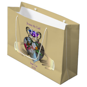 21st Wedding Anniversary Claddaugh Iolite Large Gift Bag