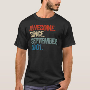 21th Birthday 21 Year Old Awesome Since September T-Shirt