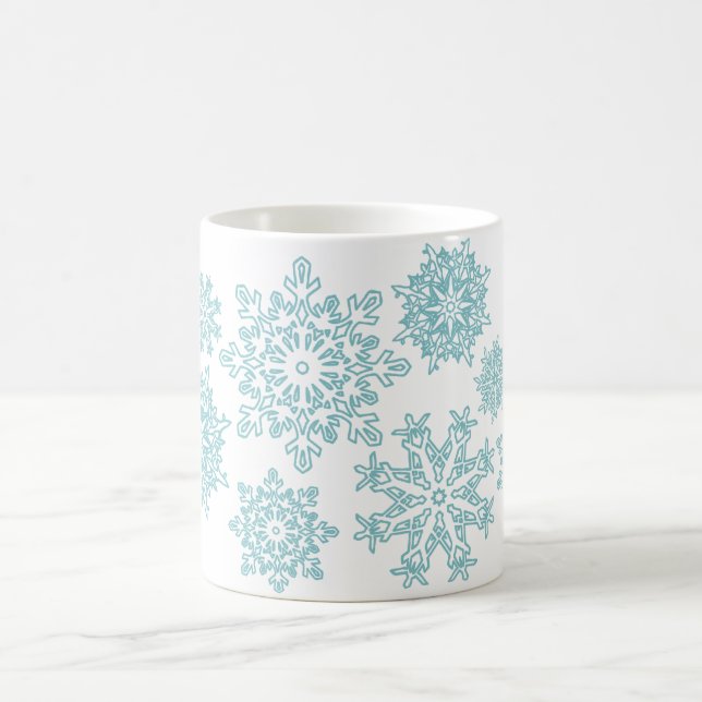 220 Blue Snowflake Mug (Center)