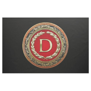 [220] “D” Gold Vintage Monogram Fabric