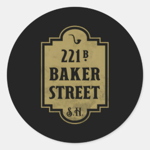 221B Baker Street Distressed Classic Round Sticker