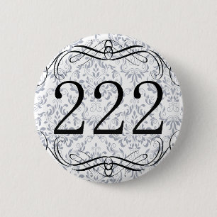 222 Area Code 2 Inch Round Button