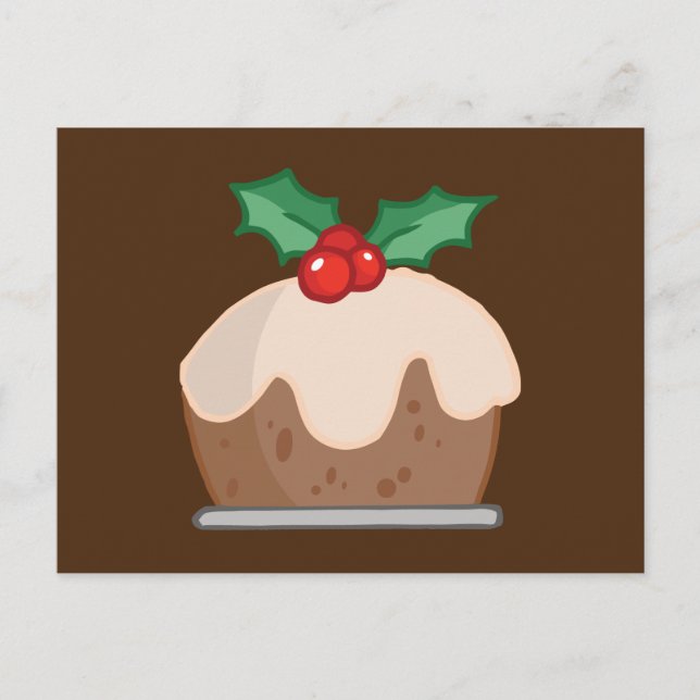 2295 Cartoon Pudding WINTER DESSERT ICING CUPCAKE  Postcard (Front)