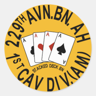 229th Aviation 1st Battalion Classic Round Sticker