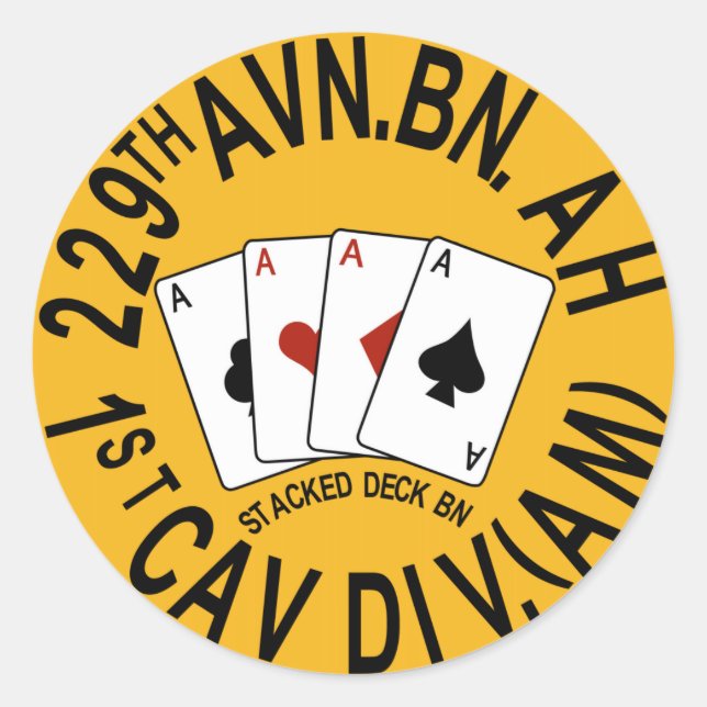 229th Aviation 1st Battalion Classic Round Sticker (Front)