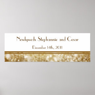 22.5"x7.5" Personalized Banner Christmas Copper Poster