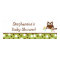 22.5"x7.5" Personalized Banner Forest Friends Owl