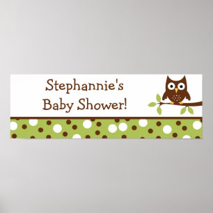 22.5"x7.5" Personalized Banner Friends Owl Poster