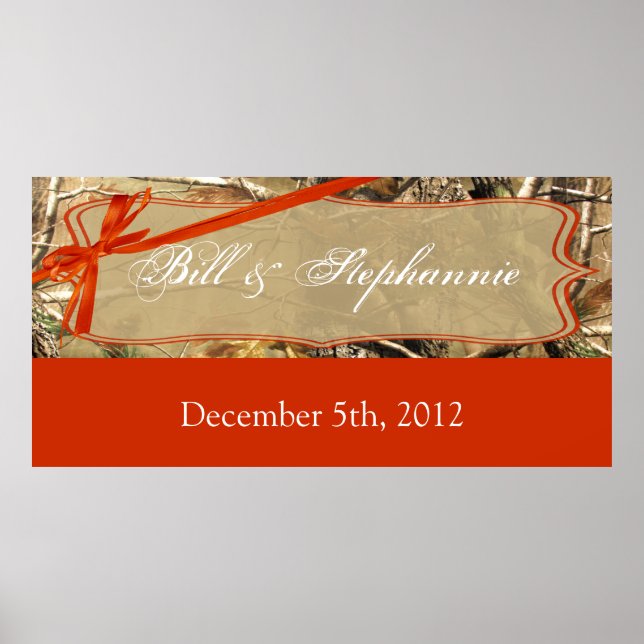 22.5"x7.5" Personalized Banner Hunters Camoflouge Poster (Front)