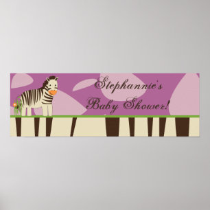 22.5"x7.5" Personalized Banner Jucana Purple Poster