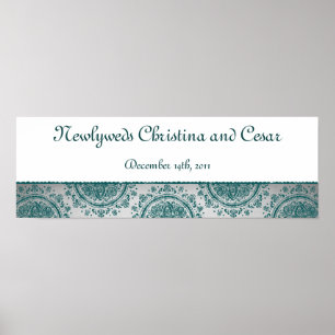 22.5"x7.5" Personalized Banner Night in India Poster