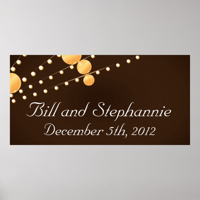 22.5"x7.5" Personalized Banner Paper Lanterns Brow Poster (Front)