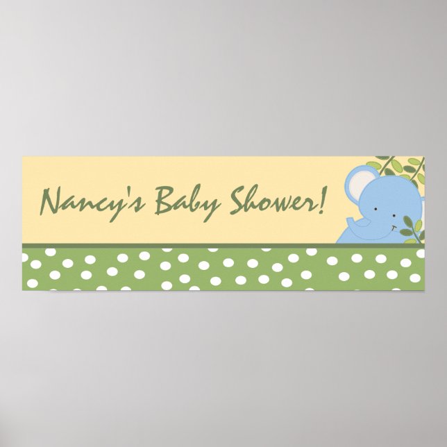 22.5"x7.5" Personalized Banner Safari Adventure Poster (Front)