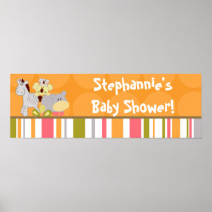 22.5"x7.5" Personalized Banner Tropical Punch Girl Poster