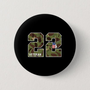 22 A Day Ptsd Quote Depression Prevention Us Army  2 Inch Round Button