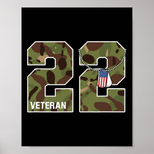 22 A Day Ptsd Quote Depression Prevention Us Army Poster