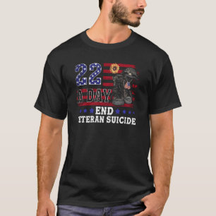 22 A Day Take Their Lives End Veteran Suicide Supp T-Shirt