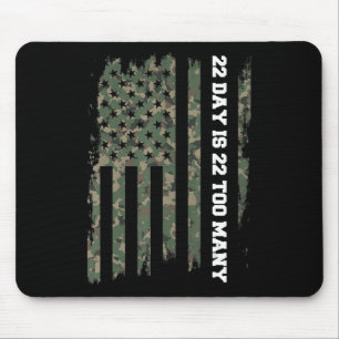 22 A Day Veteran Lives Matter Army Suicide Awarene Mouse Pad