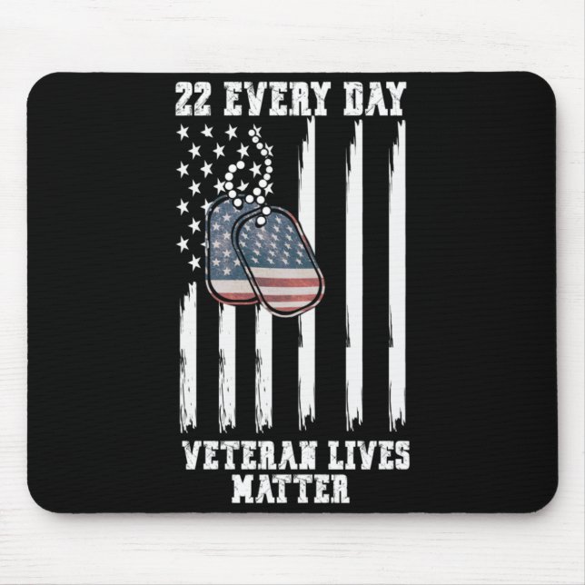 22 Every Day Veteran Awareness Performance Mouse Pad (Front)