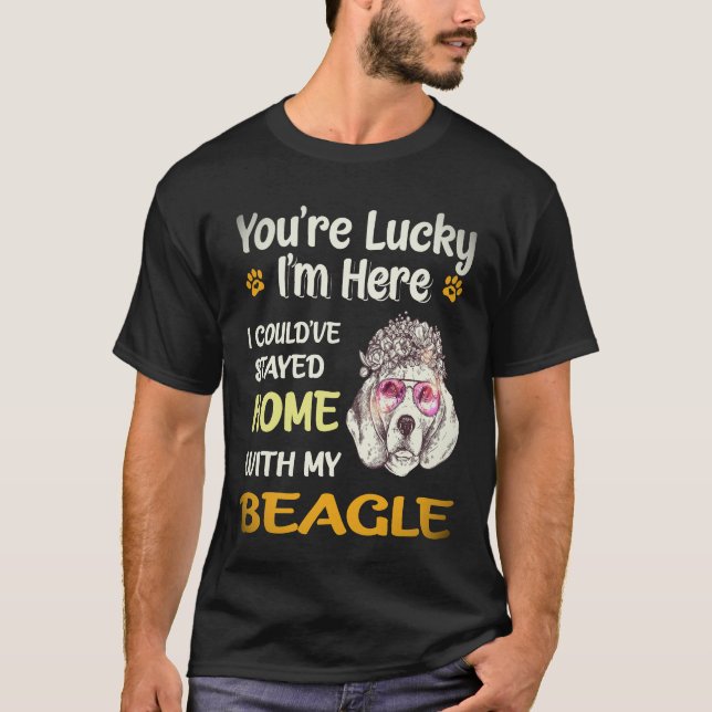 22 Stayed Home With My Beagle T-Shirt (Front)