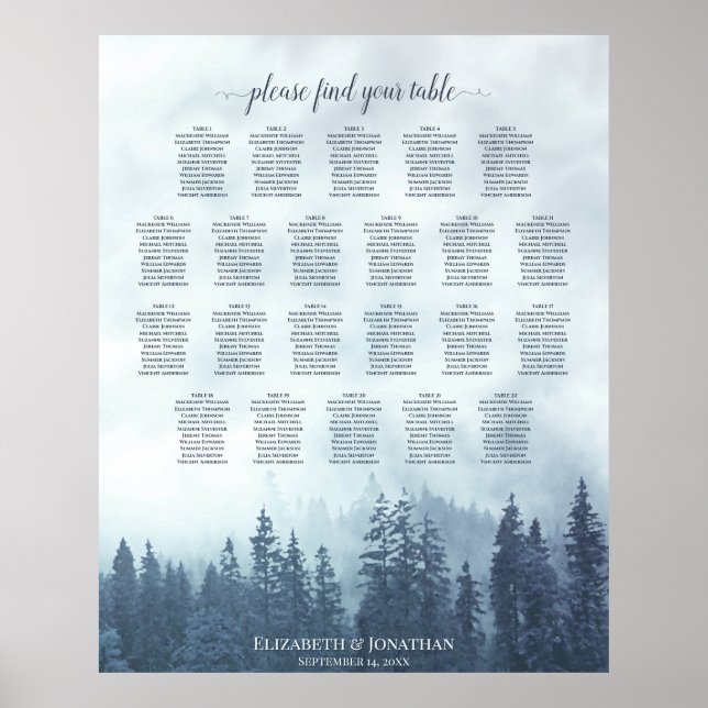 22 Tableau Arbres à pin bleu Mariage Tableau de si (Devant)