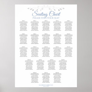 22 Tableau Élégant Mariage bleu et gris