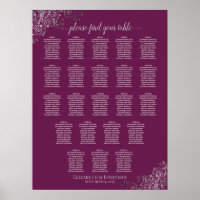 22 Tableau Mariage Sièges Cassis Gris pourpre