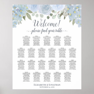 22 Tableau Plafond bleu Dusty Mariage