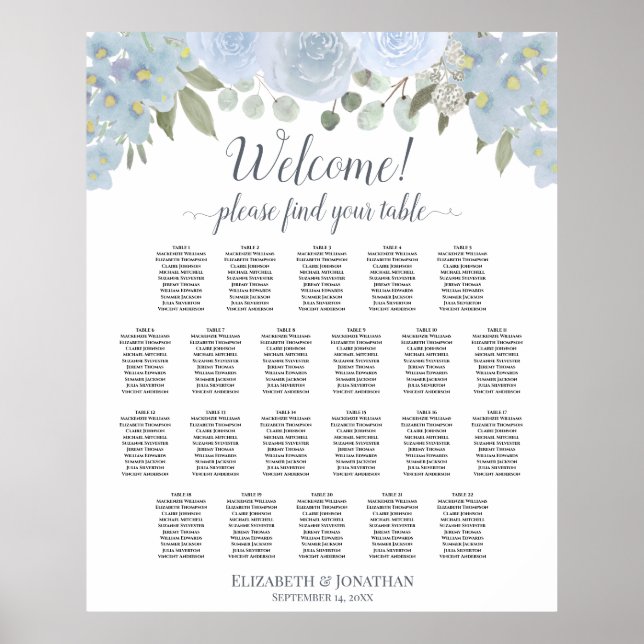 22 Tableau Plafond bleu Dusty Mariage (Devant)