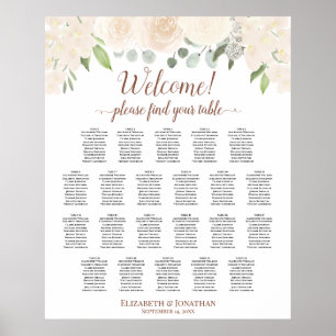 22 Tableau Plomb Pêche Florale Mariage Platine Pla