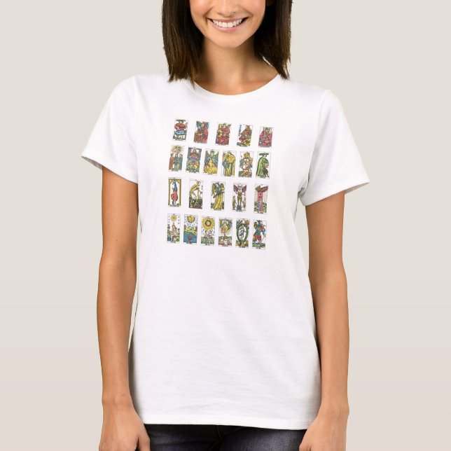 22 Tarot Cards Fortune Teller T-Shirt (Front)