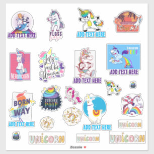 22 x Shaped UNICORN Funny Cute Kawaii Dab Emoji